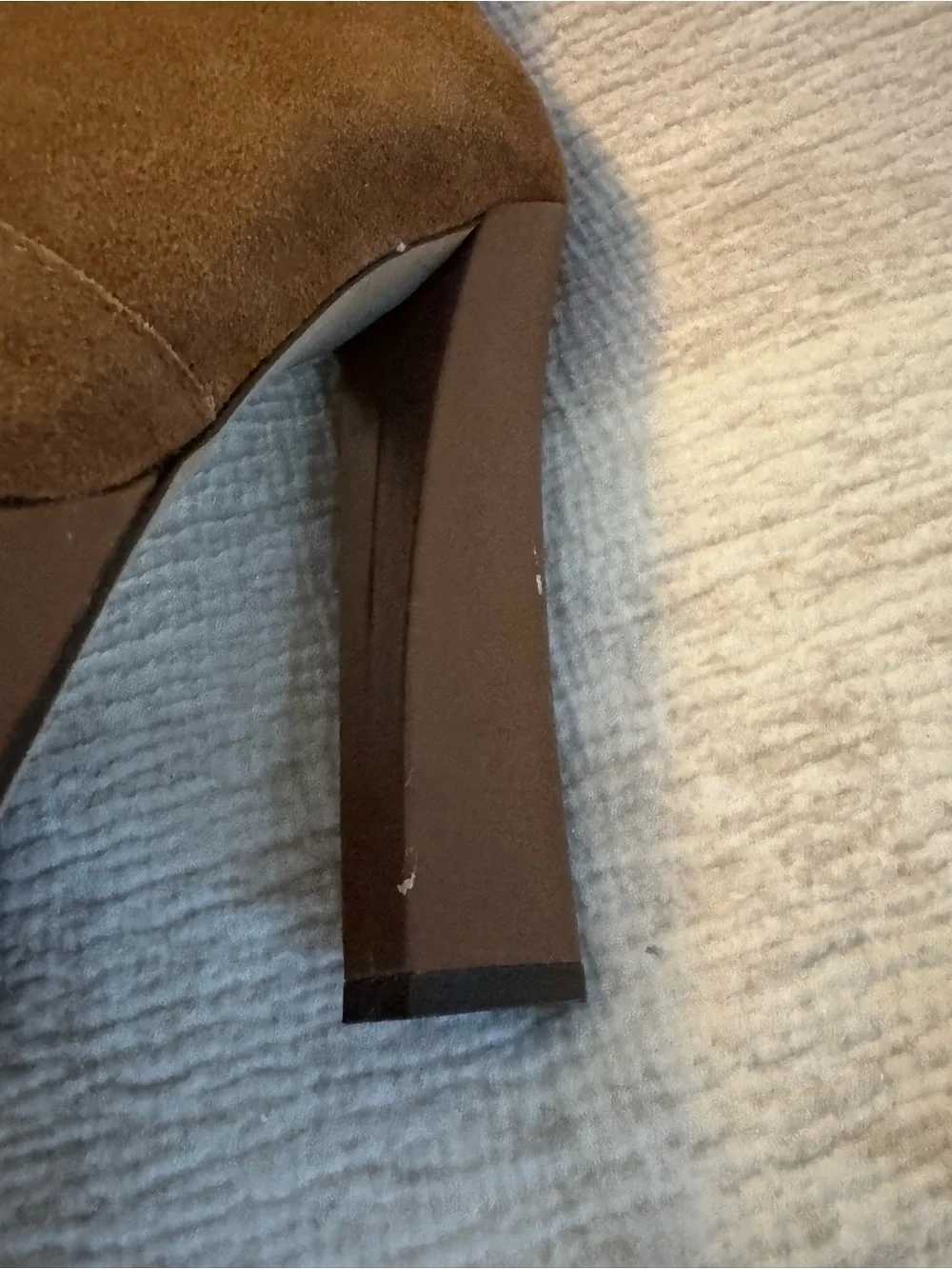 H by Halston Brown Suede Platform Ankle Boots